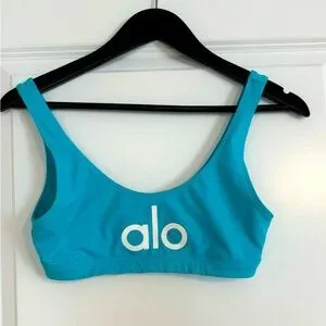 フィットネストップス [Alo Yoga] Ambient Logo Bra ALO Yoga | Tops | Alo Yoga Ambient Logo Bra In Small | Poshmark